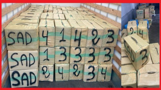 إحباط محاولة تهريب خمسة أطنان و758 كيلوغراما من مخدر الشيرا وتوقيف شخصين .