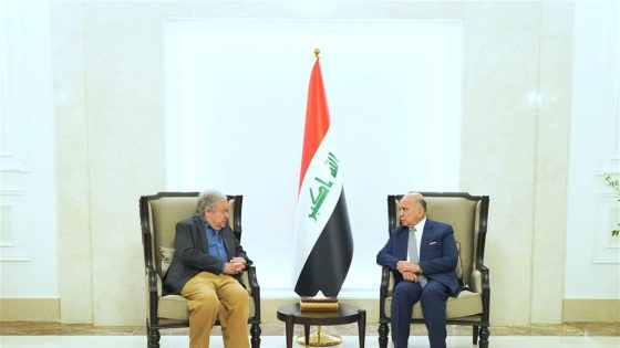استقبال مهيب للأمين العام للأمم المتحدة في بغداد لمشاركته في أعمال القمة العربية يوم غد السبت