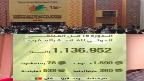 اختتام فعاليات الدورة 18 لمعرض الدولي للفلاحة بمكناس “سيام”باستقطاب 1،1مليون زائر .